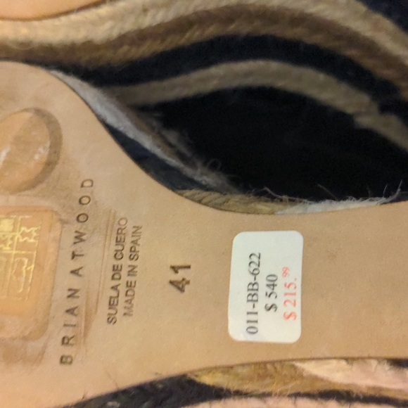 Brian Atwood - peep toe wedge espadrilles, size 41 (BNIB) - Picture 4 of 5